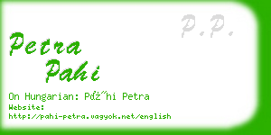 petra pahi business card